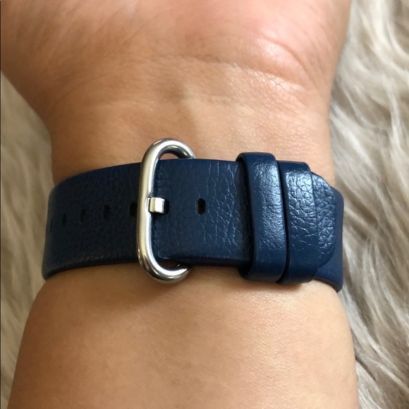 Apple Watch Blue Genuine Leather Band Strap - Picture 8 of 8